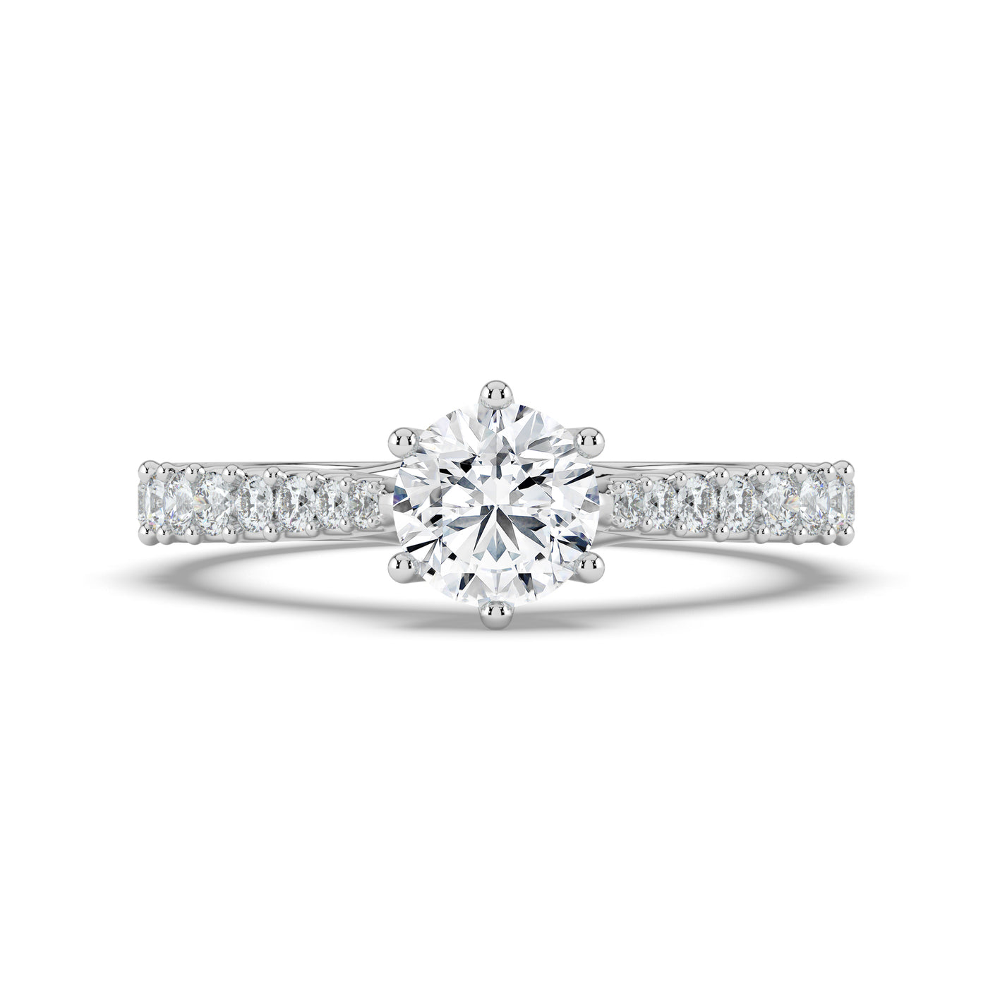 Round Brilliant Graduating Diamond Ring