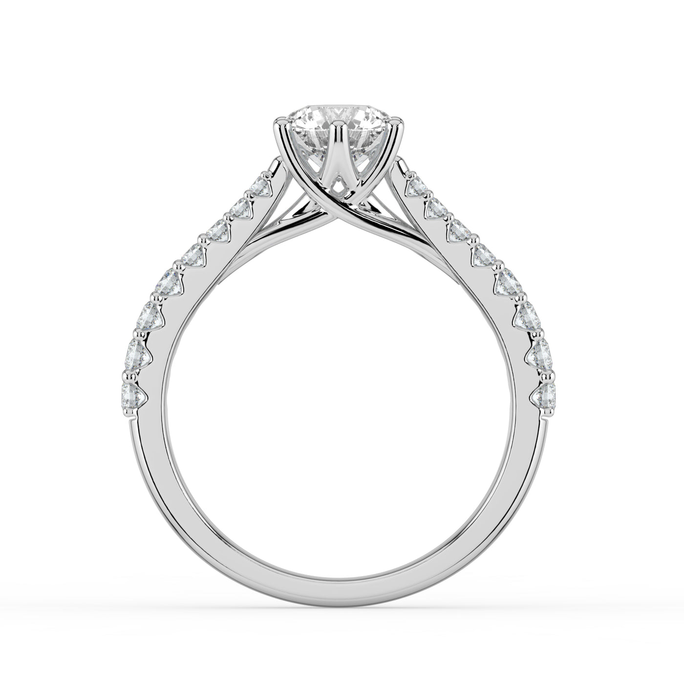 Round Brilliant Graduating Diamond Ring