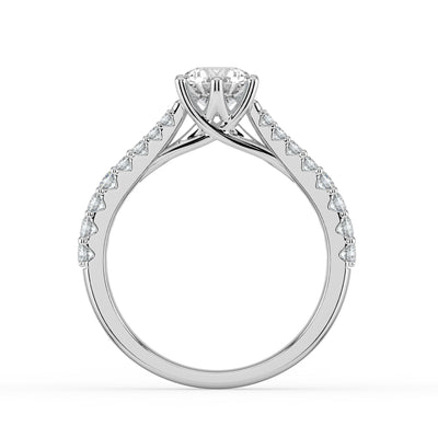 Round Brilliant Graduating Diamond Ring