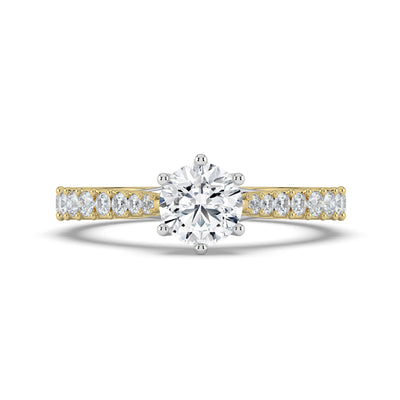 Round Brilliant Graduating Diamond Ring