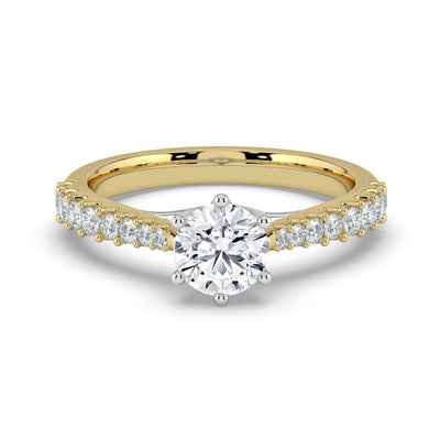 Round Brilliant Graduating Diamond Ring