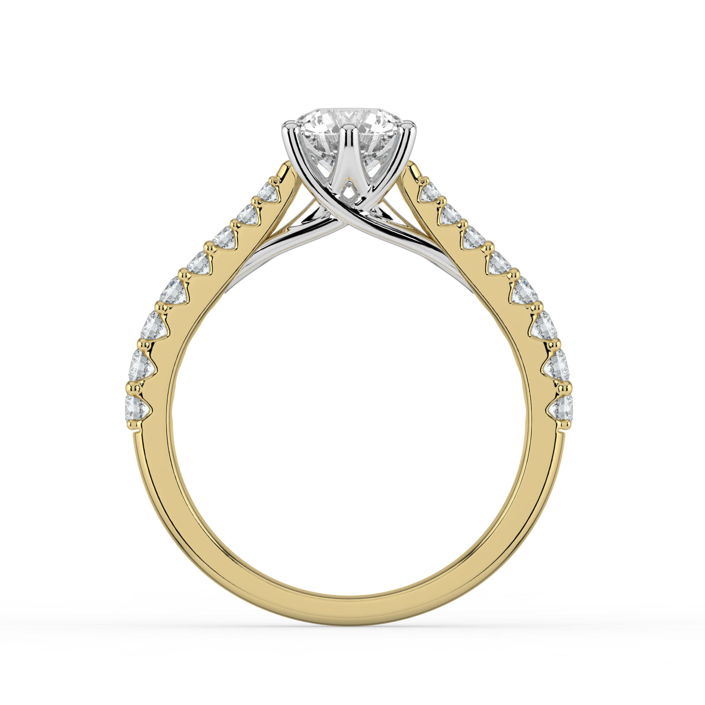 Round Brilliant Graduating Diamond Ring