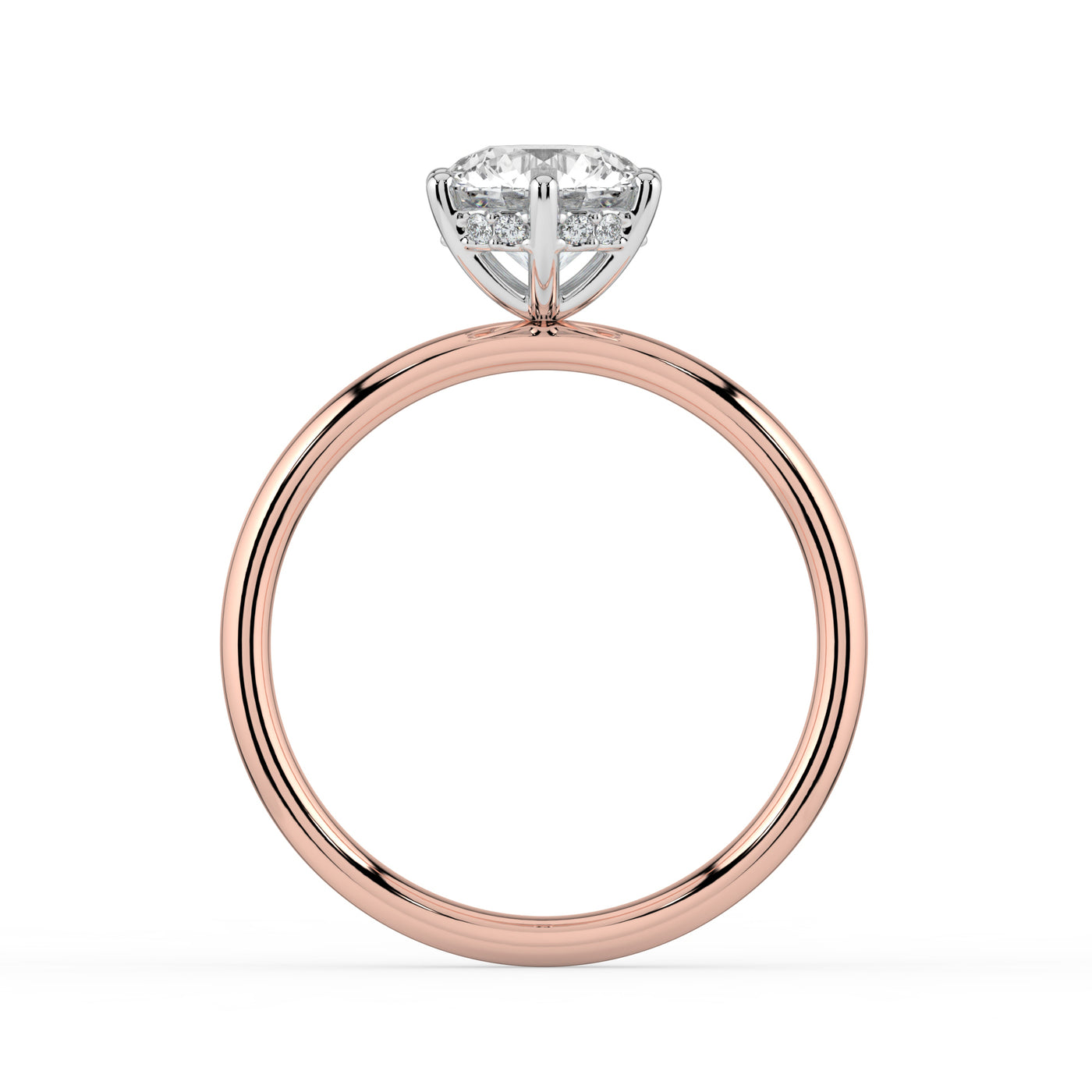 Hidden Halo Solitaire Ring
