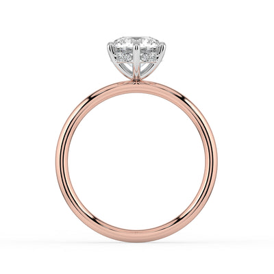 Hidden Halo Solitaire Ring