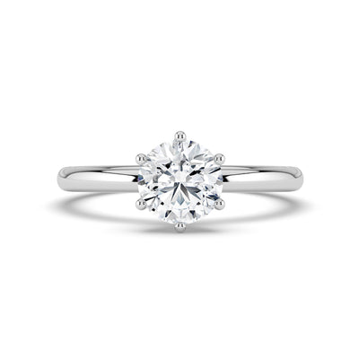Hidden Halo Solitaire Ring