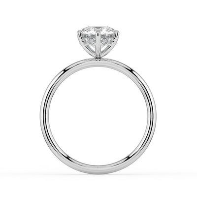Hidden Halo Solitaire Ring