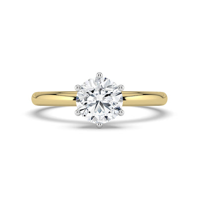 Hidden Halo Solitaire Ring