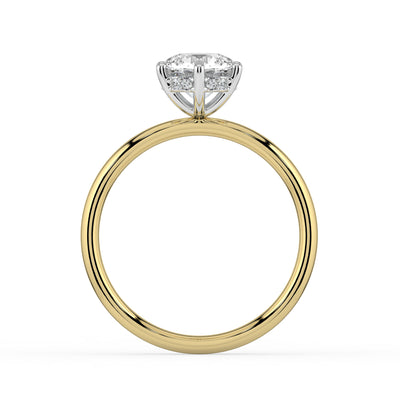 Hidden Halo Solitaire Ring