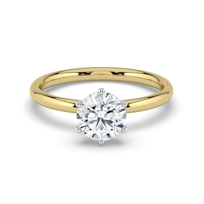 Hidden Halo Solitaire Ring