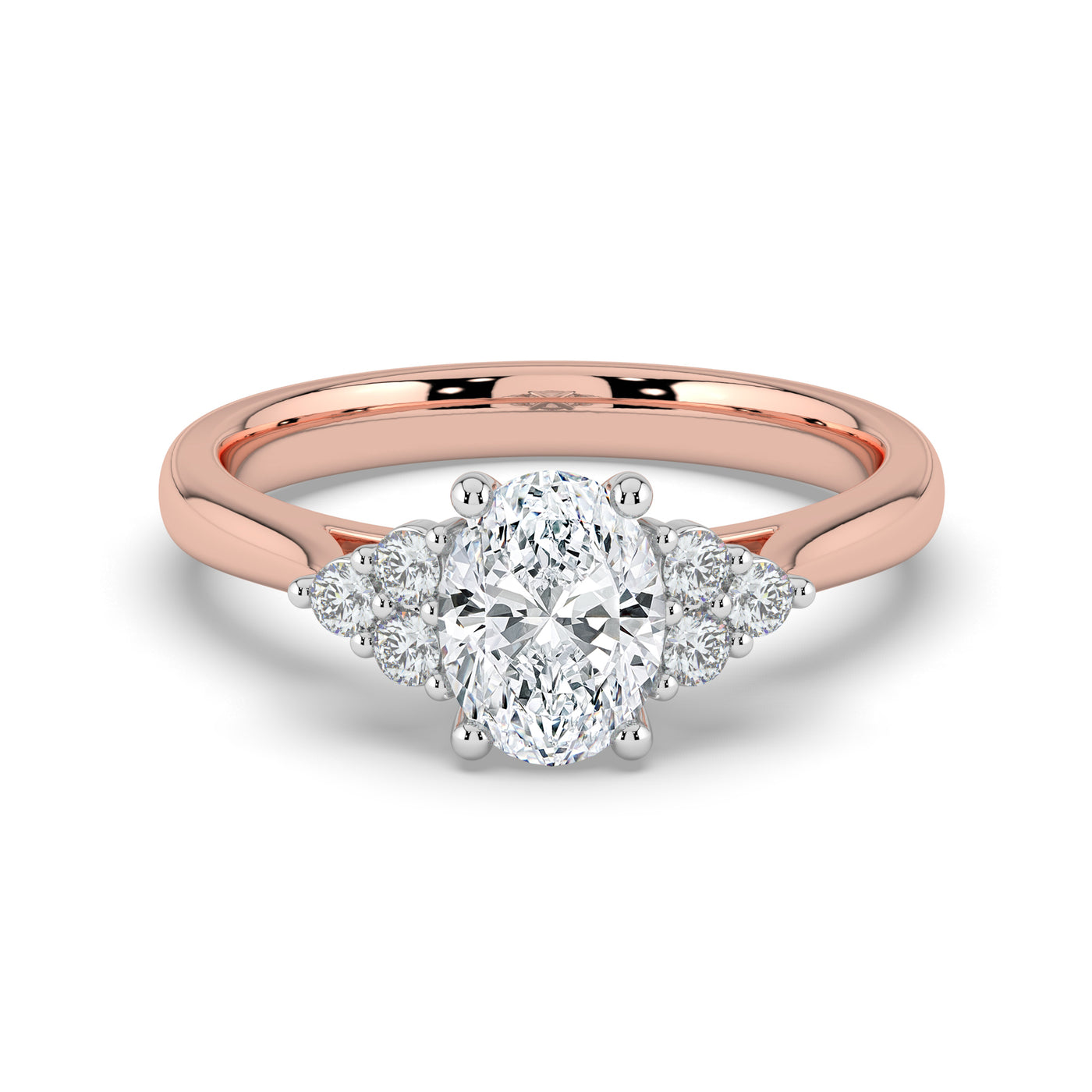 Oval and Cluster Diamond Ring