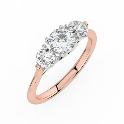 Round Brilliant Trilogy Ring