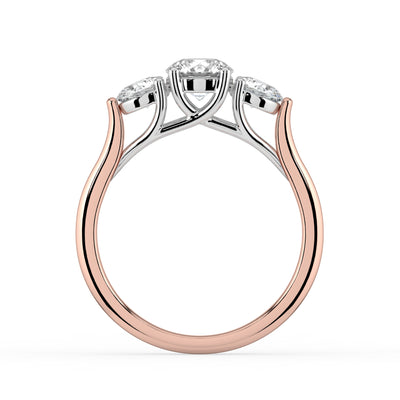 Round Brilliant Trilogy Ring