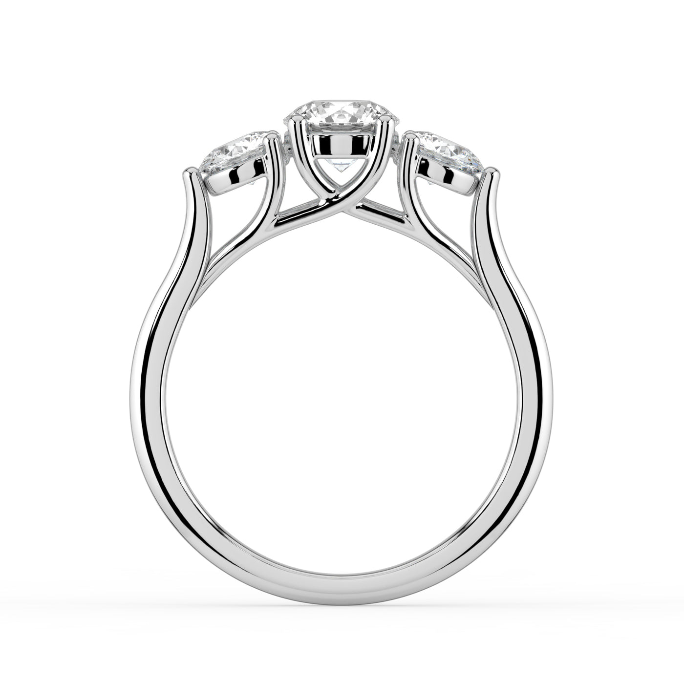 Round Brilliant Trilogy Ring