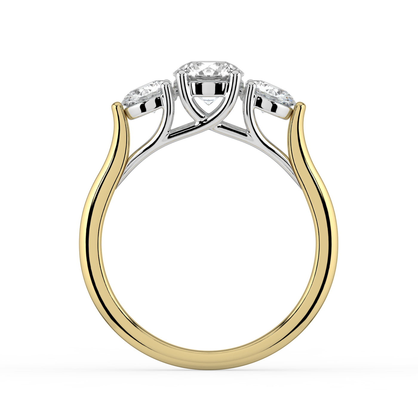 Round Brilliant Trilogy Ring