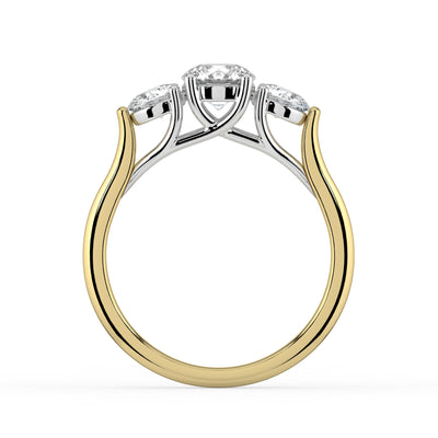 Round Brilliant Trilogy Ring