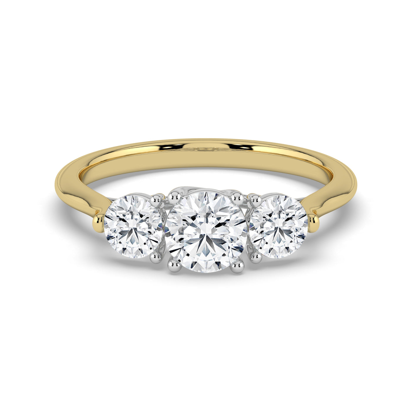 Round Brilliant Trilogy Ring