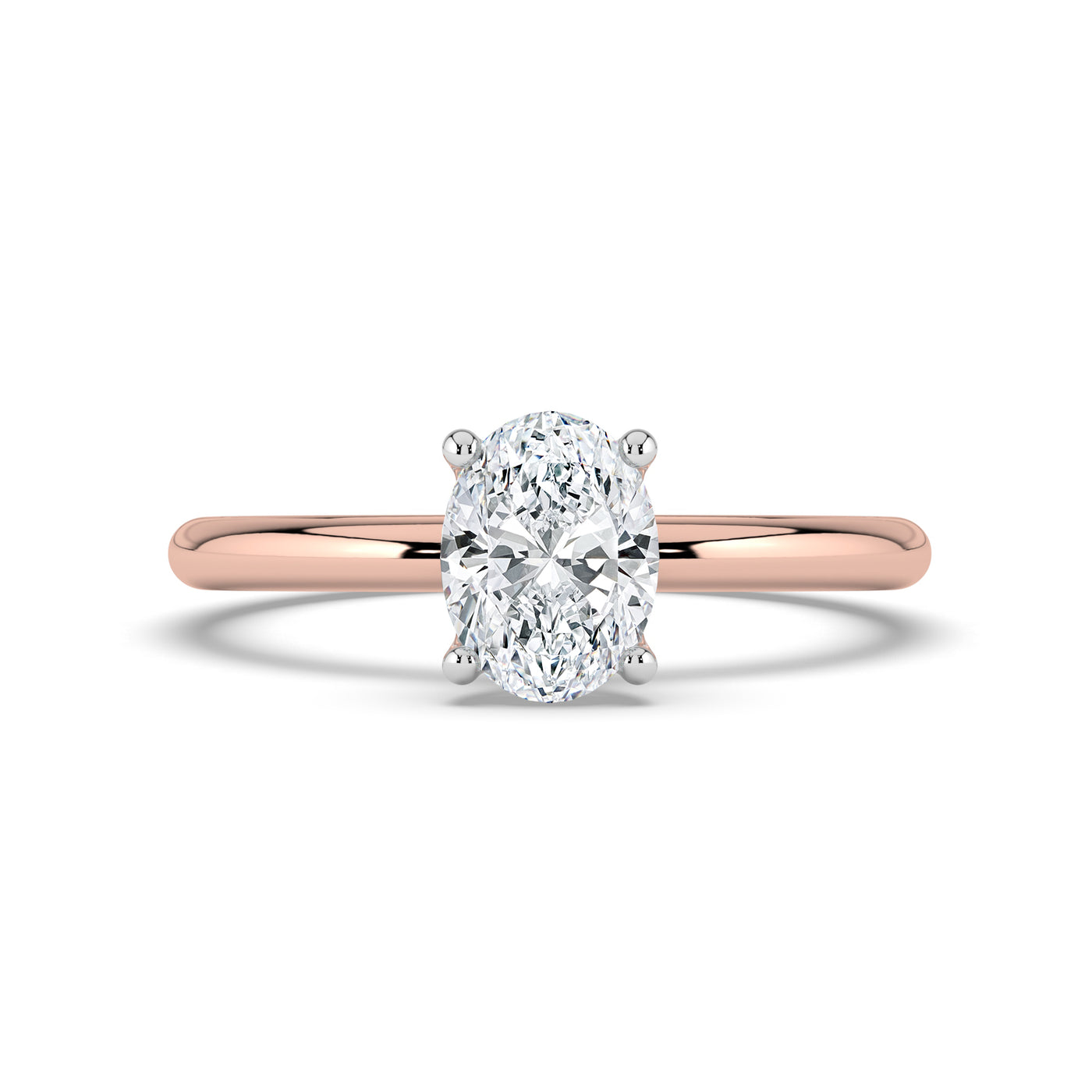 Oval Solitaire Diamond Ring
