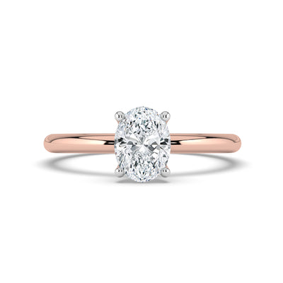 Oval Solitaire Diamond Ring