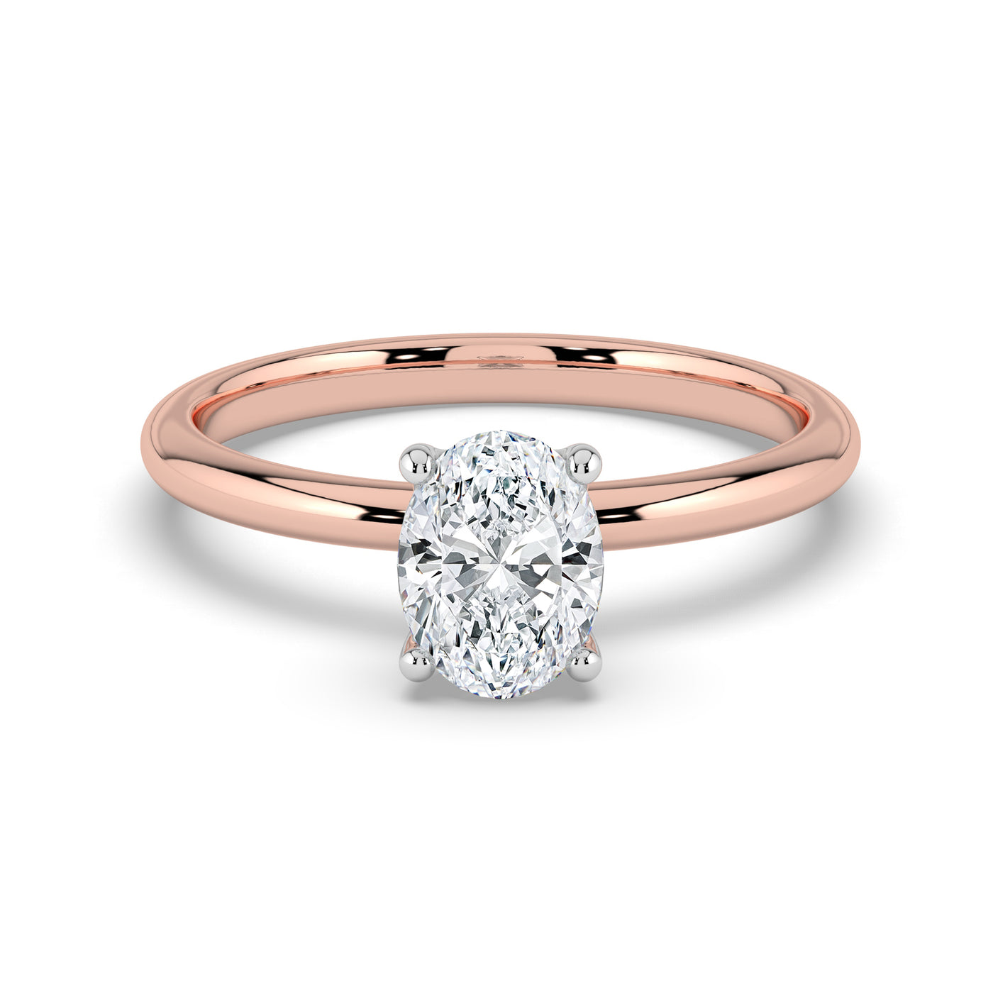 Oval Solitaire Diamond Ring