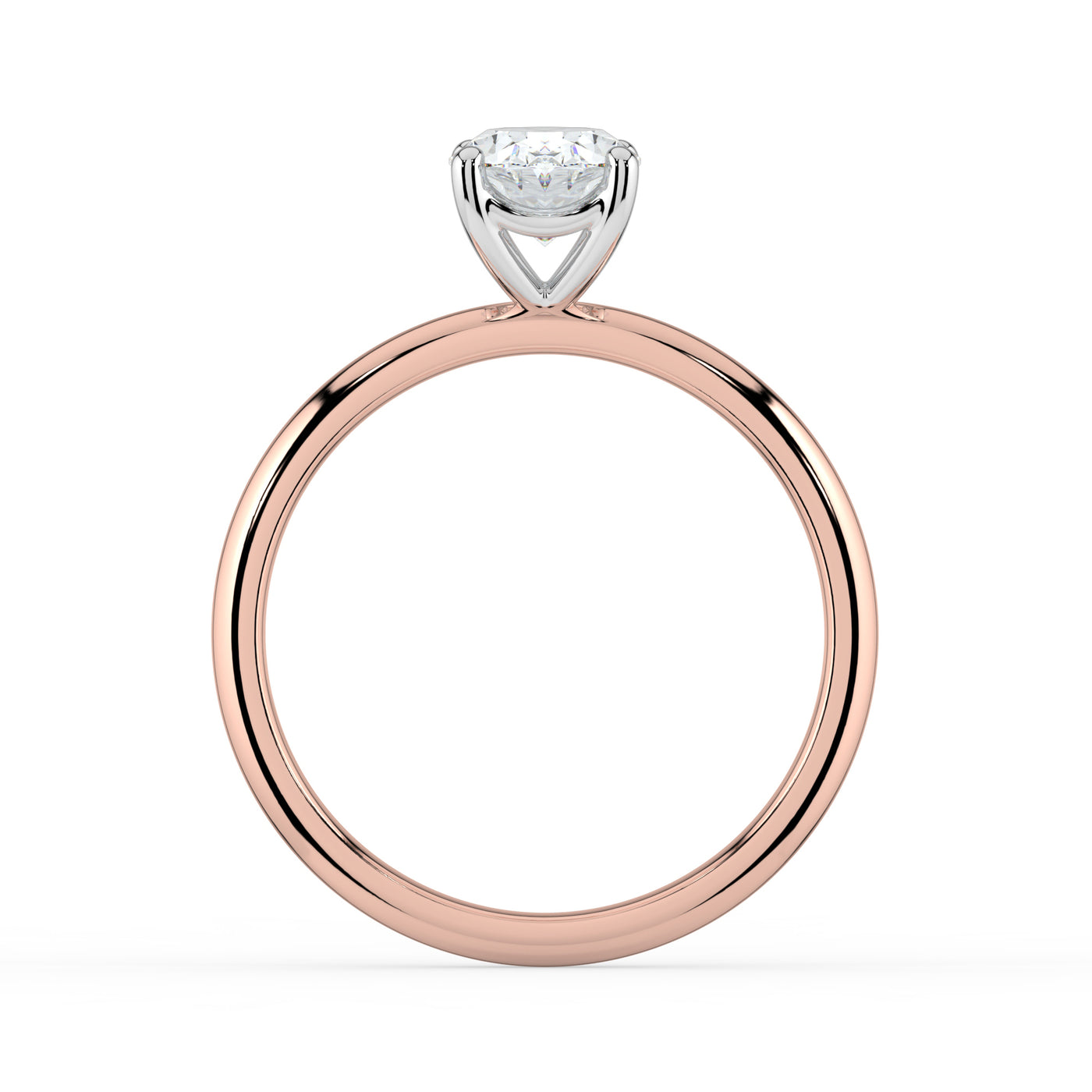 Oval Solitaire Diamond Ring