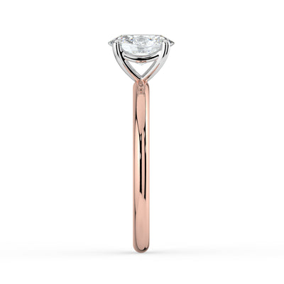 Oval Solitaire Diamond Ring