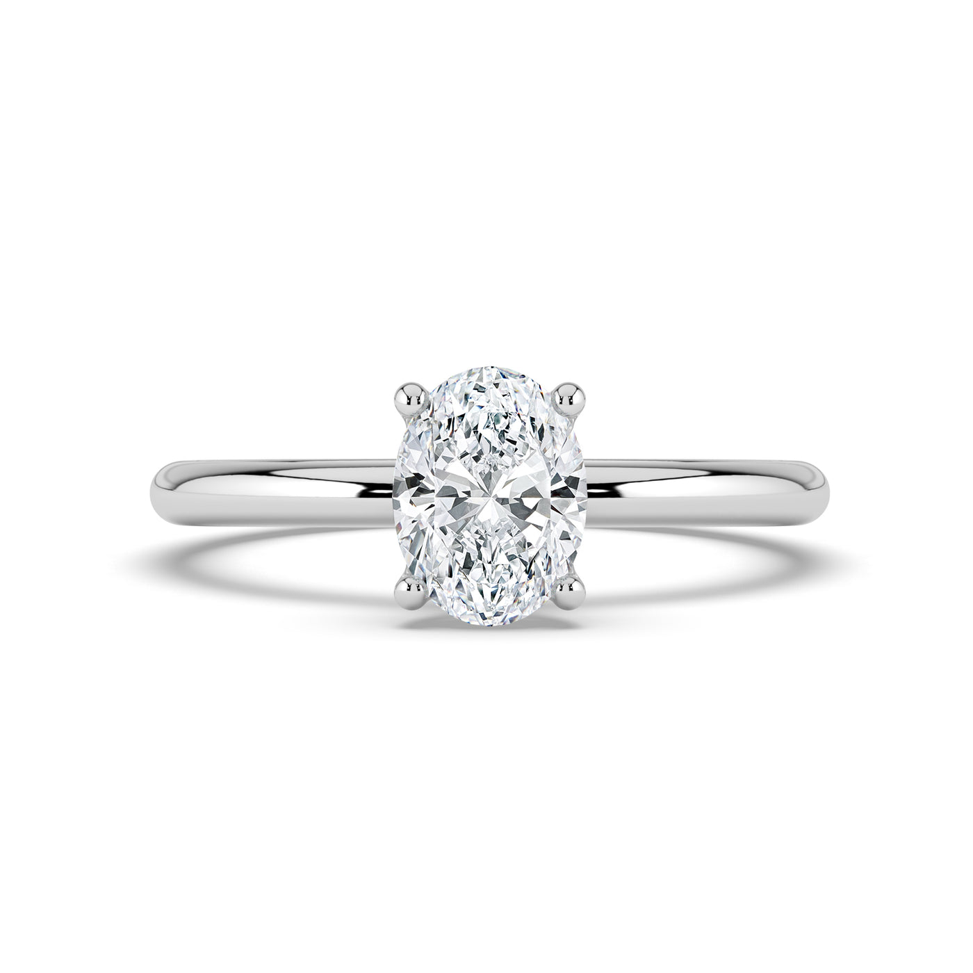 Oval Solitaire Diamond Ring