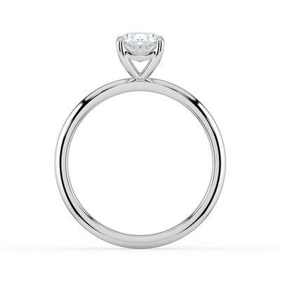 Oval Solitaire Diamond Ring