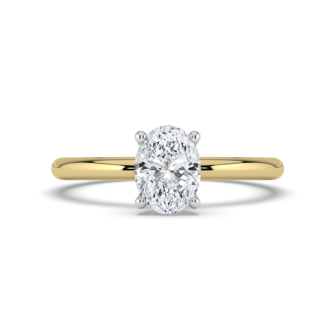 Oval Solitaire Diamond Ring