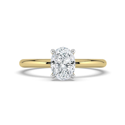 Oval Solitaire Diamond Ring