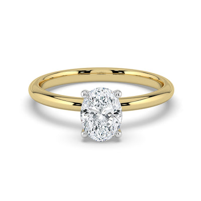 Oval Solitaire Diamond Ring