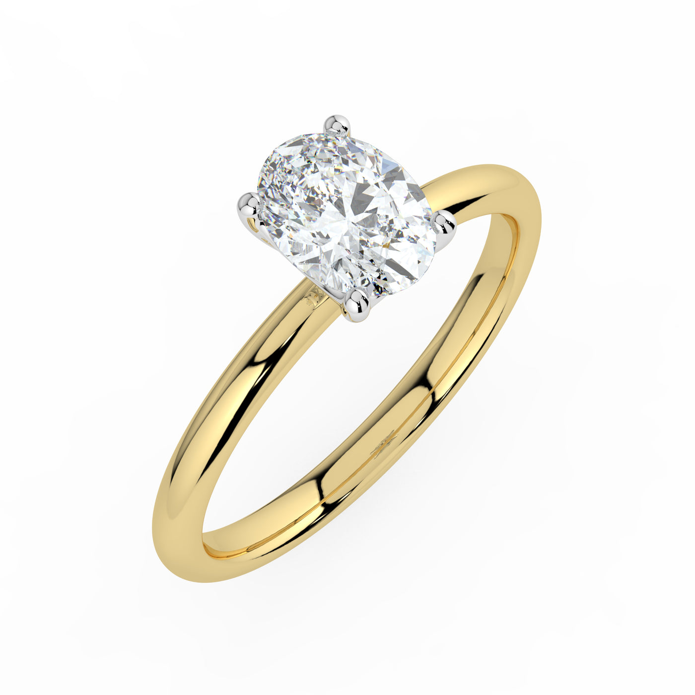 Oval Solitaire Diamond Ring
