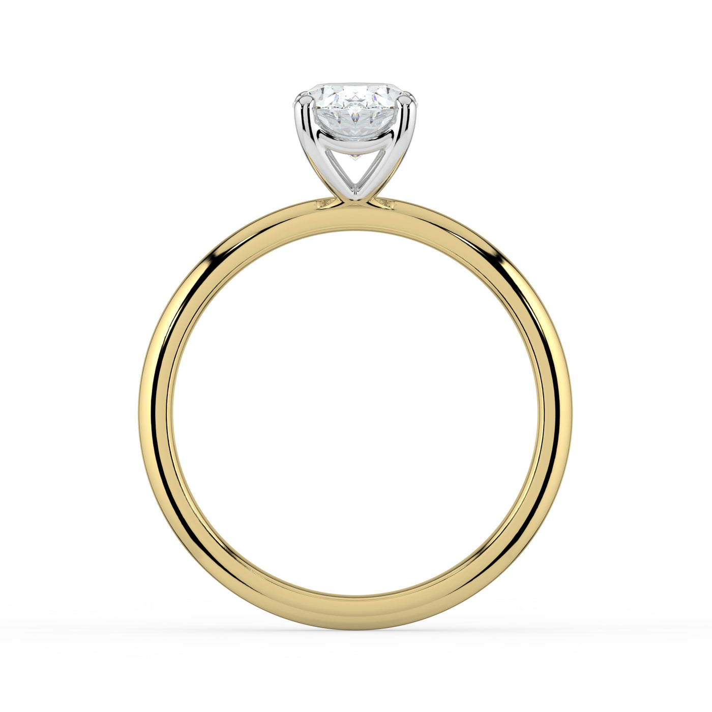 Oval Solitaire Diamond Ring