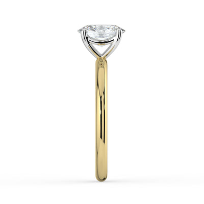 Oval Solitaire Diamond Ring