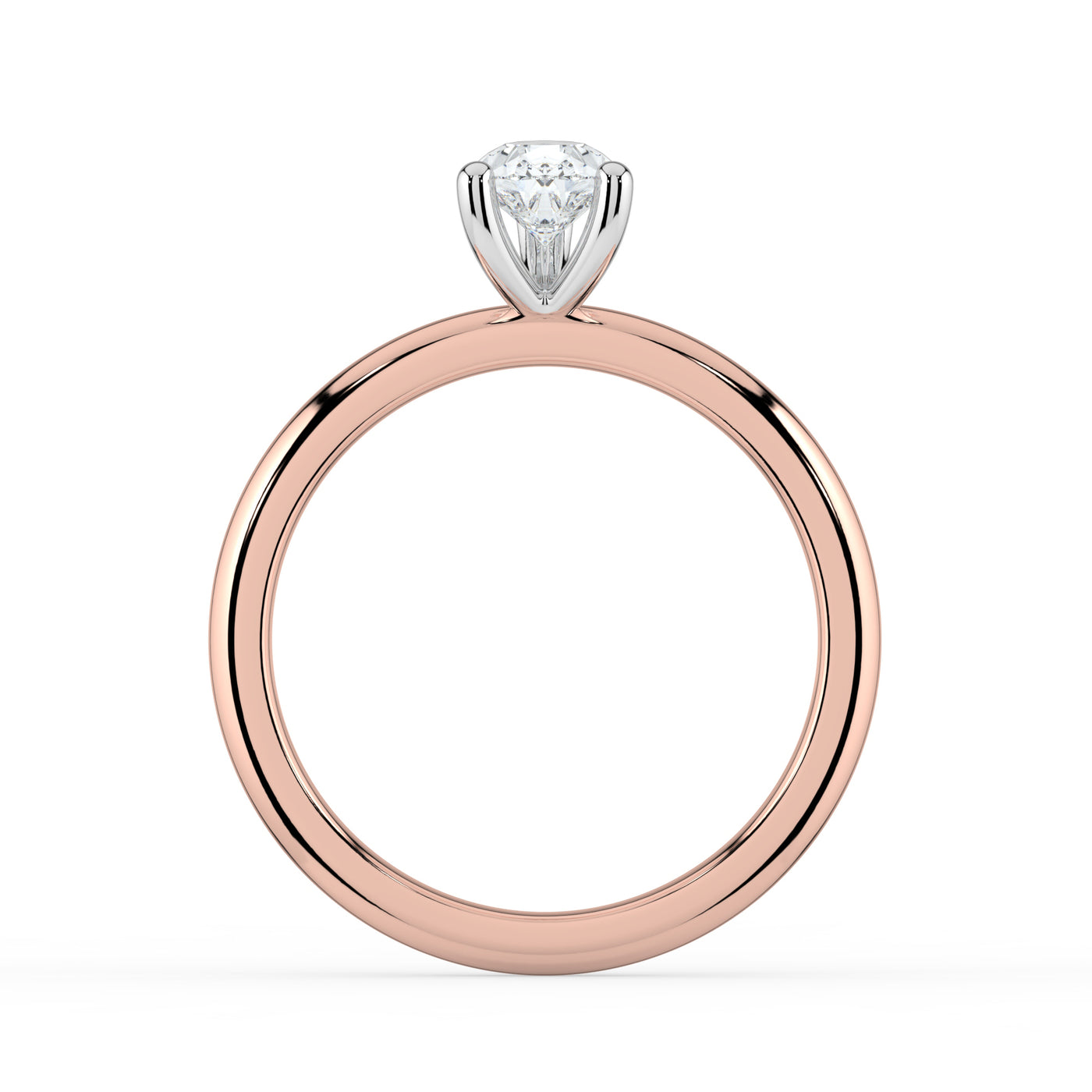 Pear Solitaire Ring