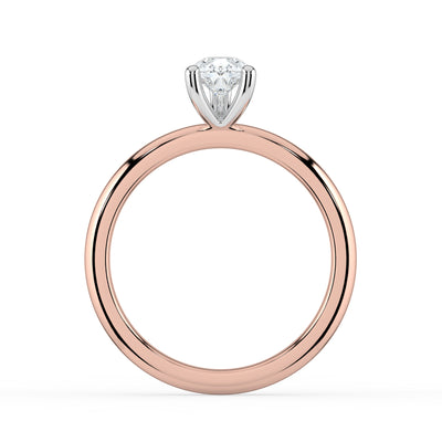 Pear Solitaire Ring