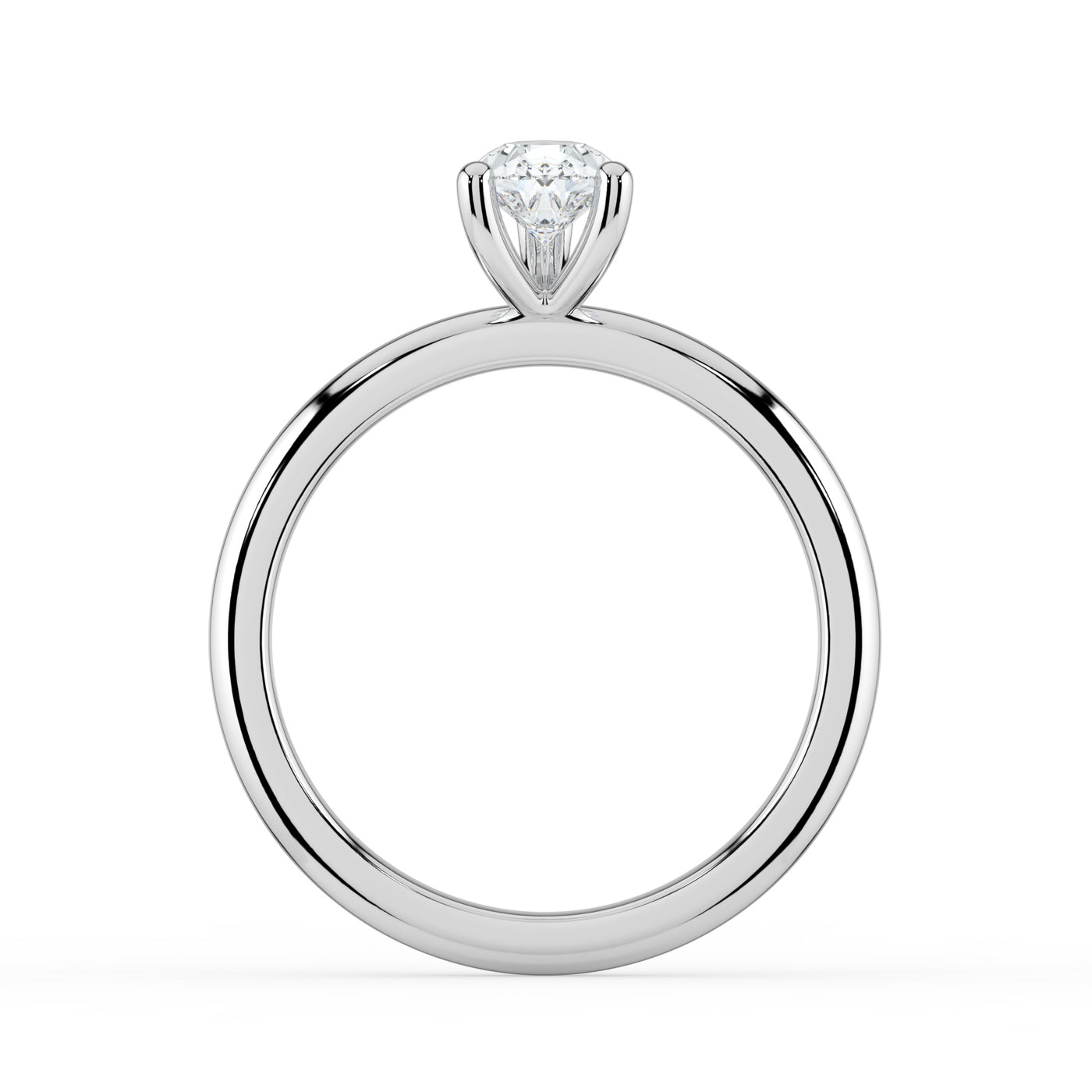 Pear Solitaire Ring