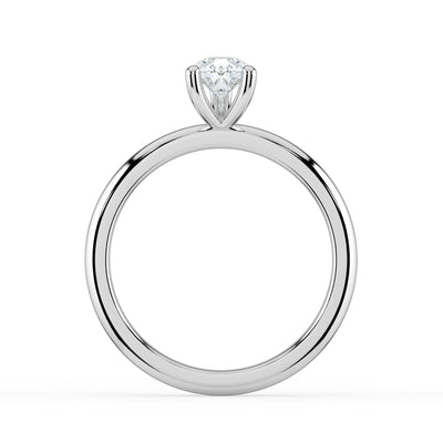 Pear Solitaire Ring