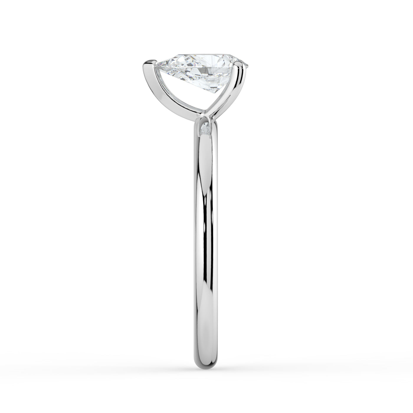 Pear Solitaire Ring