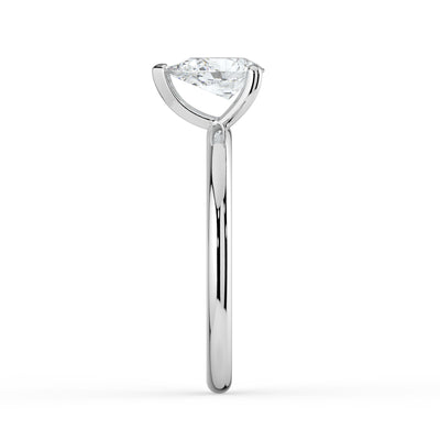 Pear Solitaire Ring