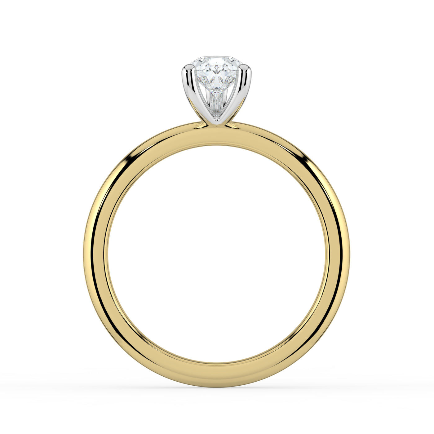 Pear Solitaire Ring