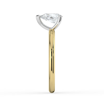 Pear Solitaire Ring
