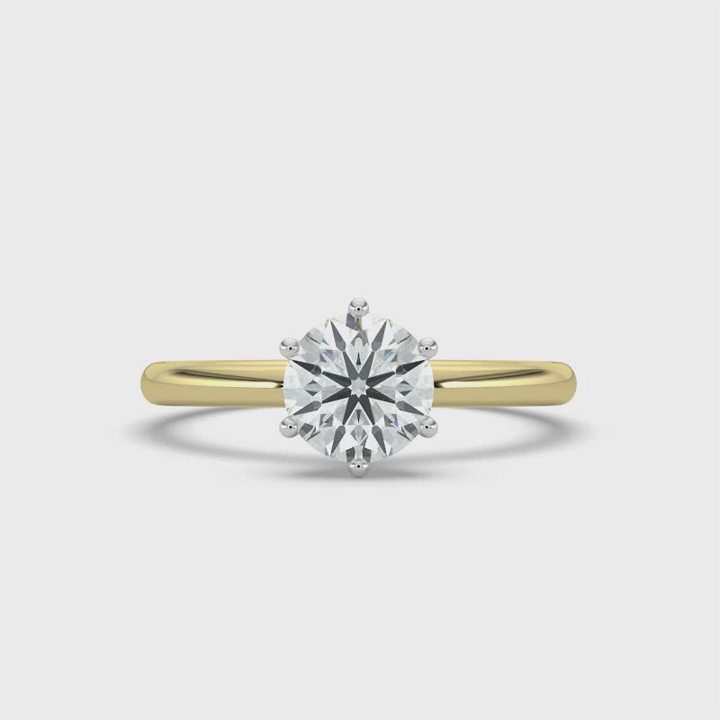 Hidden Halo Solitaire Ring