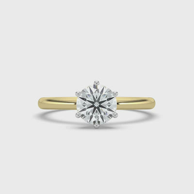 Hidden Halo Solitaire Ring