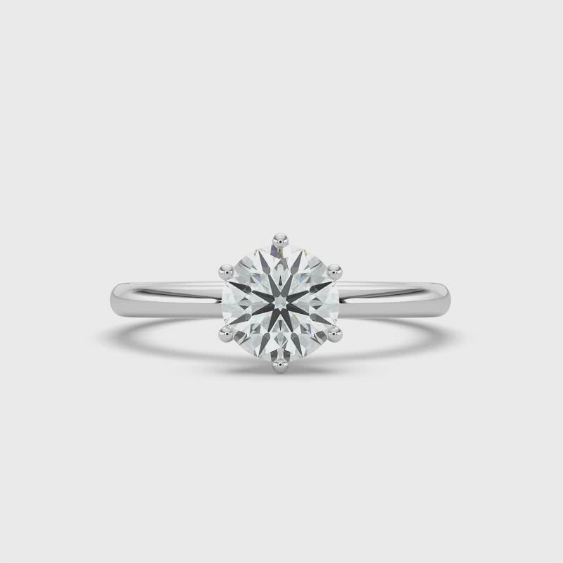 Hidden Halo Solitaire Ring