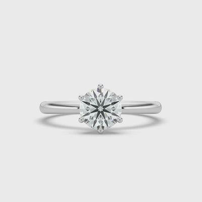 Hidden Halo Solitaire Ring