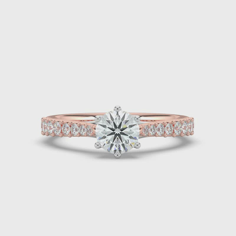 Round Brilliant Graduating Diamond Ring