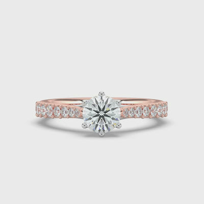Round Brilliant Graduating Diamond Ring