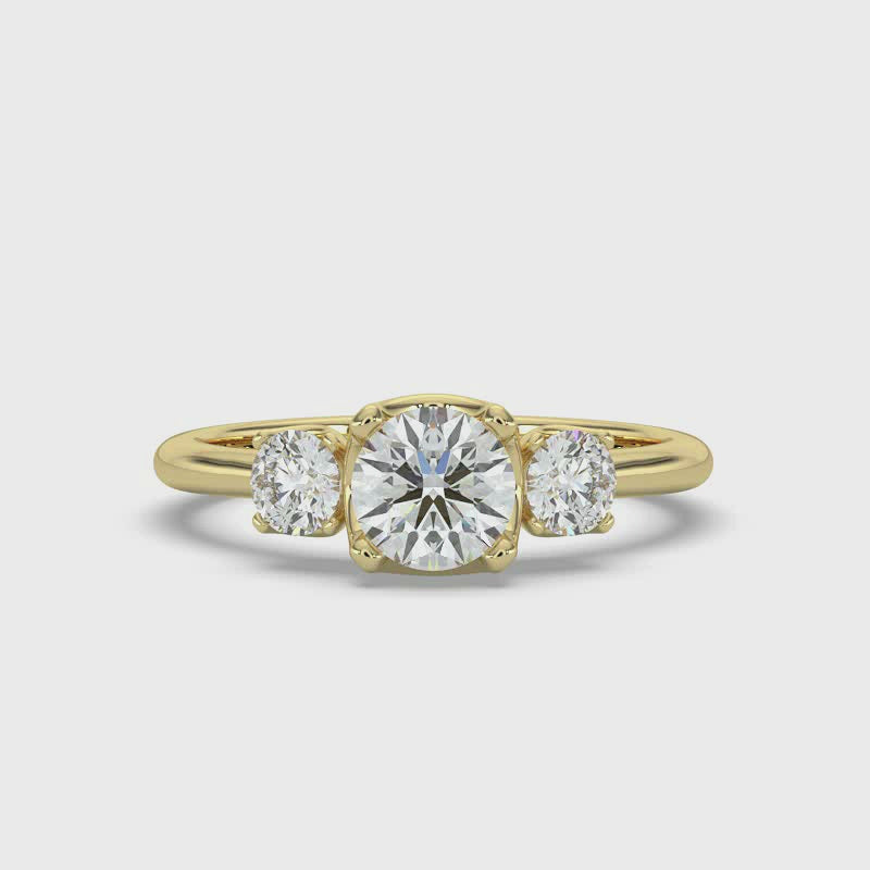 Round Brilliant Cut Trilogy Ring