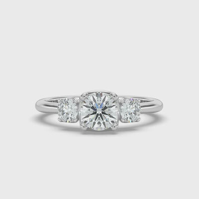 Round Brilliant Cut Trilogy Ring