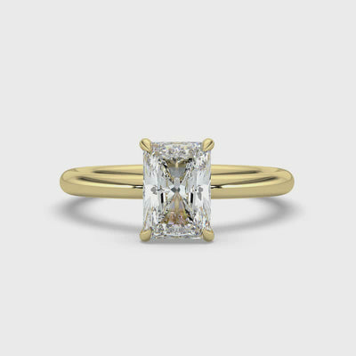 Emerald Solitaire Diamond Ring